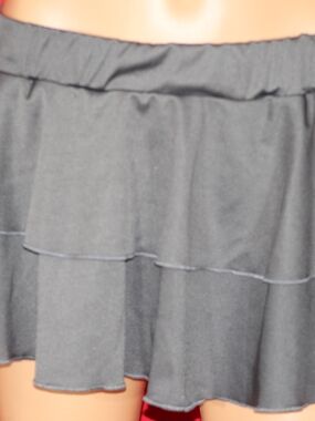 Classic Grey Tiered Women's Mini Skirt